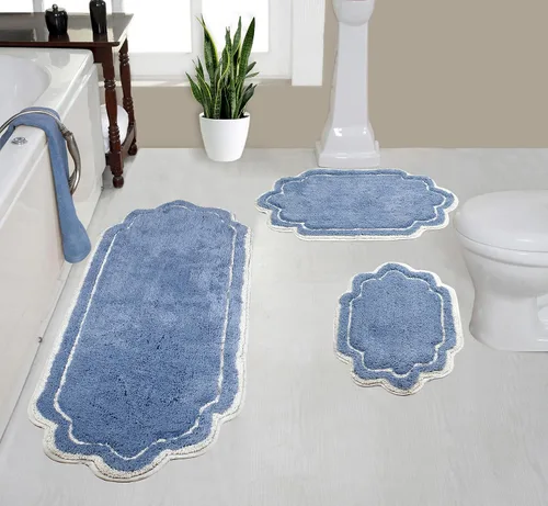 Vista 11 de Home Weavers - Tapete de baño 100% algodón copetudo, supersuave y absorbente, lavable a máquina y apto para secadora lino