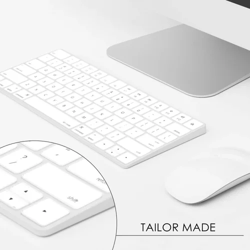 Vista 3 de Allinside Cubierta transparente para teclado Apple Magic (MLA22LL/A) con diseño de EE. UU