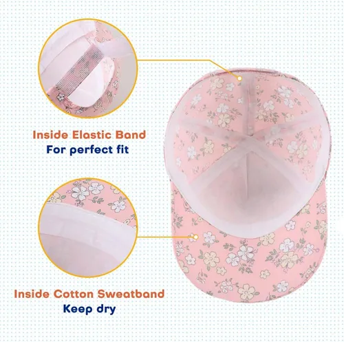 Vista 37 de Peecabe Gorra de béisbol para niños pequeños, unisex, de algodón, ajustable, para bebés, niños, gorra de béisbol para niñas de 1 a 5 años