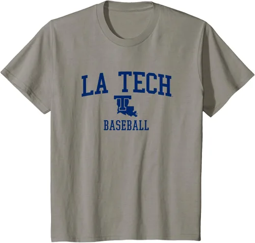 Vista 10 de Camiseta de béisbol Louisiana Tech Bulldogs, Gris