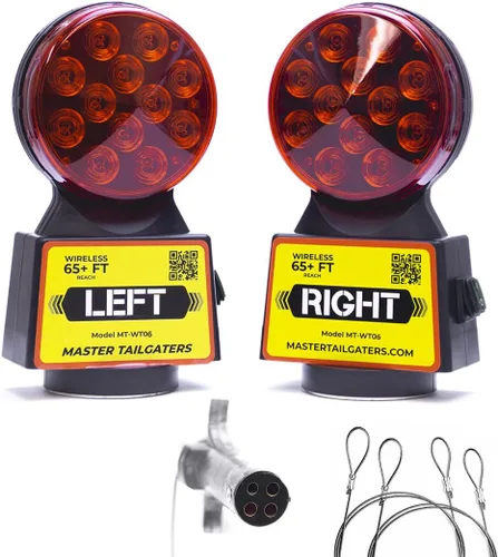 Vista 11 de Master Tailgaters Barra de luz inalámbrica de remolque de 19 pulgadas LED ultra brillante Luces de señal multifuncionales Montaje magnético