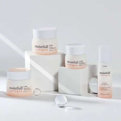 Vista 7 de ETUDE Crema de colágeno Moistfull, hidratante facial, agua de súper colágeno, aceite de semilla de macadamia, proteína de lupinus albus, crema