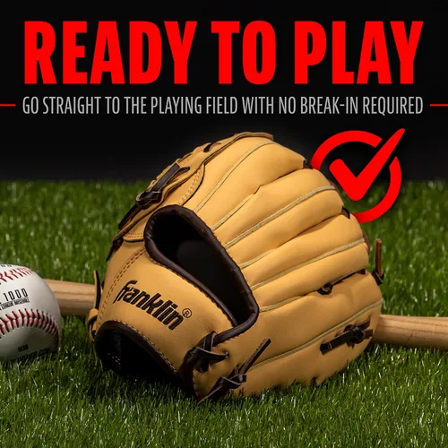 Vista 8 de Franklin Sports Field Master Baseball + Softball Glove - Field Master Adult + Youth Baseball + Softball Mitt - Men's + Women's Gloves - Right Hand