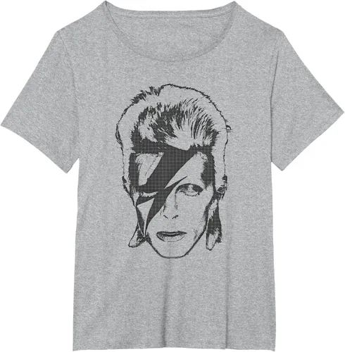 Vista 25 de David Bowie - Camiseta Lightning, Gris Asfalto