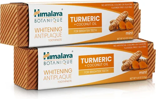 Vista 10 de Himalaya Botanique Pasta de dientes blanqueadora antiplaca con bambú + sal marina, sin flúor, para blanqueamiento suave, 4 oz