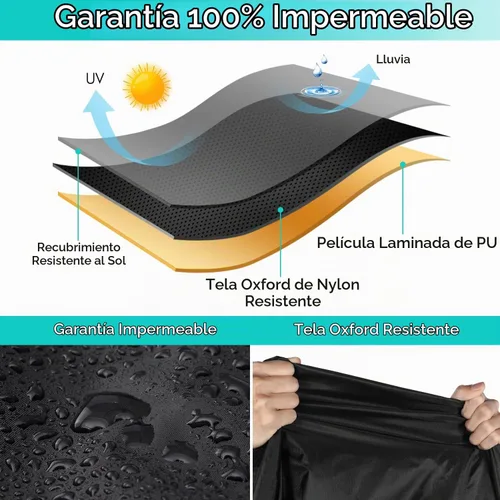 Vista 4 de WLEAFJ Funda impermeable para sofá de patio, funda de sofá biplaza para exteriores, funda resistente para sofá al aire libre, fundas grandes