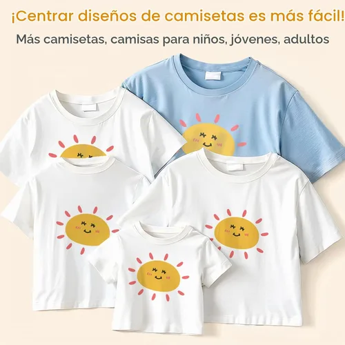 Vista 6 de HTVRONT Guía de regla de camiseta para prensa de calor, alineación de A-negro