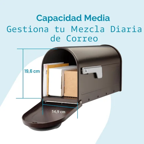 Vista 2 de Architectural Mailboxes 8830RZ-10 Buzón de montaje en poste Winston, bronce frotado