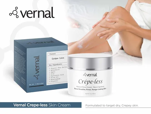 Vista 6 de Vernal Crema reafirmante para la piel crepé sin crepé para reducir los brazos, el cuello y las manos crepé. Crema tensora orgánica para reducir