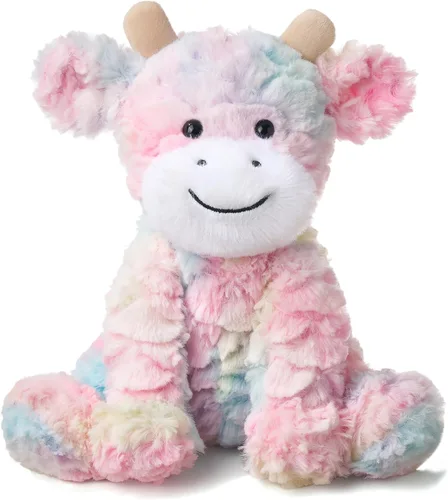 Vista 16 de Hopearl Adorable Vaca de Peluche, Juguetes de Vaca Flexible Suave, Animales de Peluche, Regalos de Cumpleaños Lindos para Niños, Niñas, Niños
