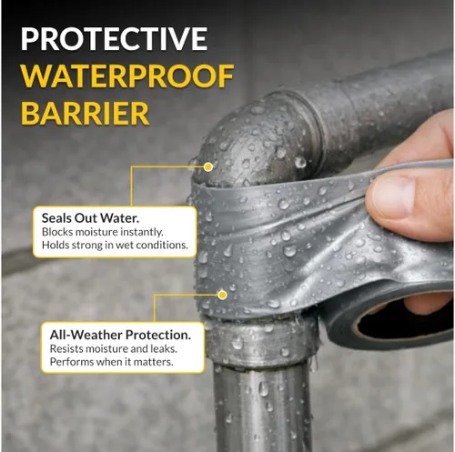 Vista 25 de Brixwell Cinta adhesiva impermeable, 1-7/8" de ancho, 60 yardas