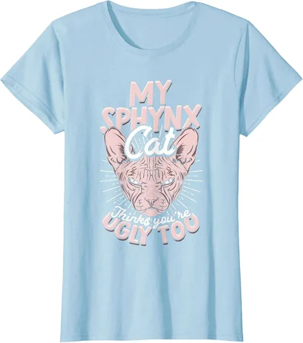 Vista 18 de My Sphynx Cat Thinks You're Ugly Too Pet Hairless Cat Sphynx T-Shirt Asphalt Grey