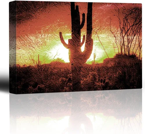 Vista 19 de Hermoso paisaje lona Wall Decor, arte moderno, Home Sets, 12" x 18