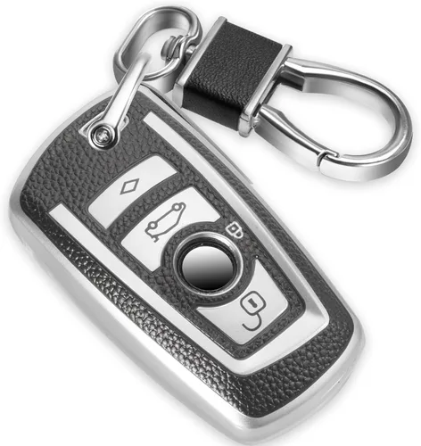Vista 37 de para llavero de Cadillac con funda de TPU con superficie granulada y cuerda trenzada metálica, funda de llavero mejorada para 2020 en adelante CT4