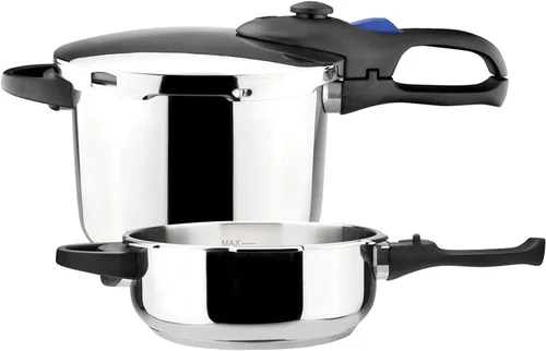 Vista 14 de Magefesa Favorit - Olla a presión de acero inoxidable de 6.3 cuartos de galón, compatible con inducción, funciona en todas las estufas Plateado