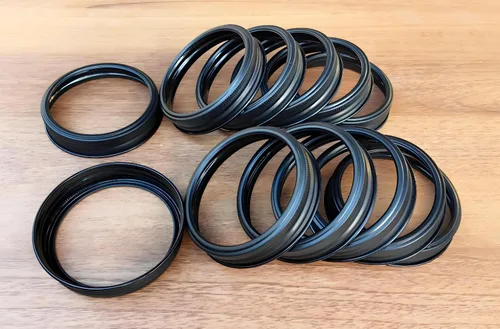 Vista 3 de Anillos de metal resistentes a la oxidación de aluminio negro mate y seguros para alimentos y sin BPA, para tarros de conservas