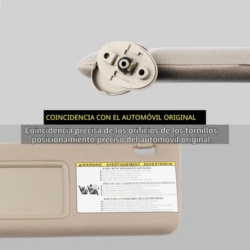 Vista 4 de Dasbecan - Visera solar para el lado izquierdo del conductor compatible con Toyota Tacoma 2005, 2006, 2007, 2008, 2009, 2010, 2011, 2012, 2013 Beige