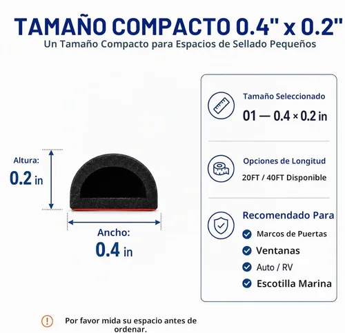 Vista 2 de Burlete de silicona para puerta, 20 pies, autoadhesivo, en forma de D, burlete para marco de puerta y sello de ventana Perfil hueco autoadhesivo