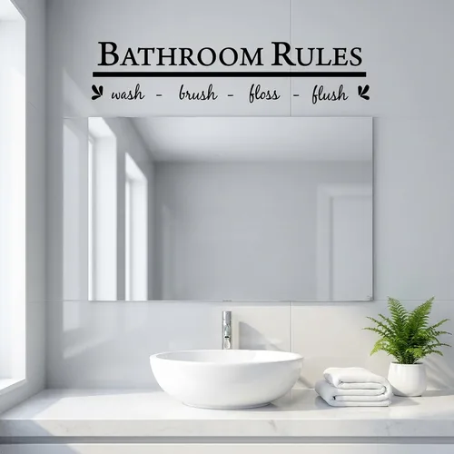 Vista 6 de Adhesivo decorativo para pared de baño Negro