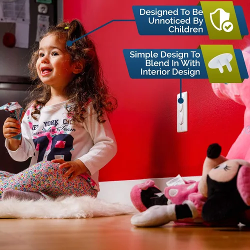 Vista 5 de Fundas transparentes (paquete de 32) – Fundas de enchufe de seguridad para bebés – Duraderas y estables – A prueba de niños tus enchufes fácilmente