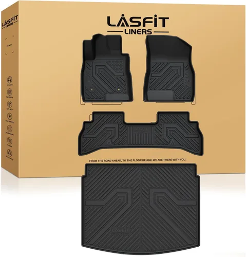 Vista 35 de LASFIT Alfombrillas para Freightliner Cascadia 2008-2017, protección para todo tipo de clima, revestimientos de automóvil de elastómero