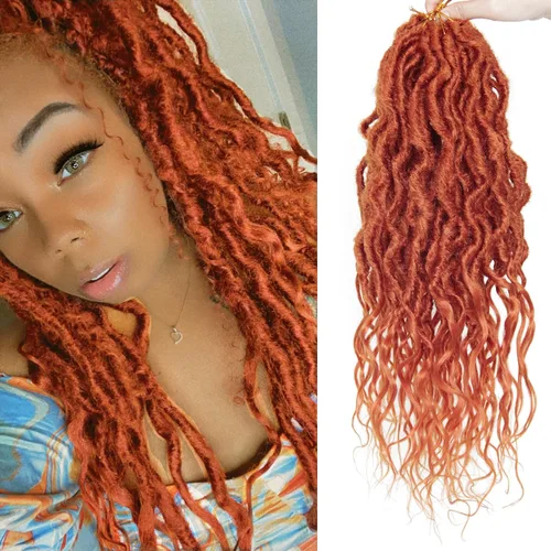 Vista 30 de Rizos de cabello sintético tejido en crochet de 16 pulgadas, 8 paquetes, Rizos de cabello tejido en crochet pre-enlazados con extremos rizados