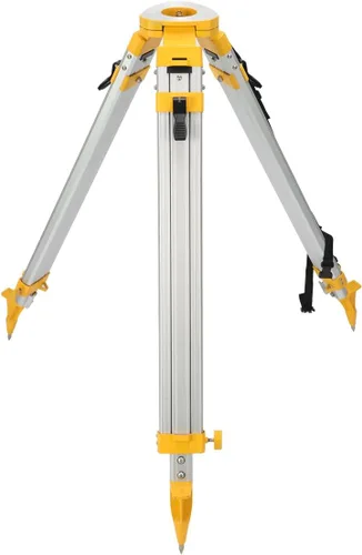 Vista 13 de Trípode de topografía, trípode de levantamiento de aluminio con abrazadera rápida de cabeza plana de 11 roscas de 5/8 pulgadas para estación total