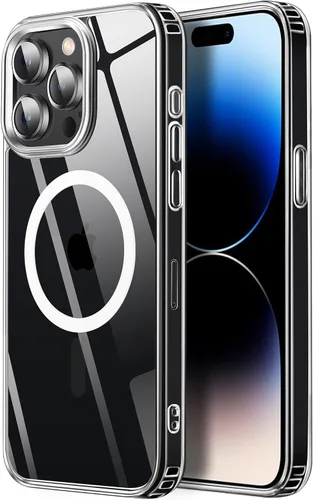 Vista 10 de Tigowos Funda magnética para iPhone 15, resistente a las caídas, sensación de piel mate, a prueba de golpes, ajuste delgado para iPhone 15, negro