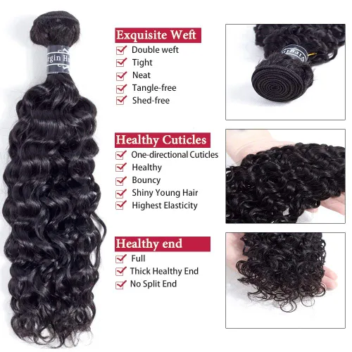 Vista 3 de Amella Hair, 100% cabello virgen rizado brasileño sin procesar, 1 paquete de 10 pulgadas (paquete de 1) extensiones de cabello virgen brasileño