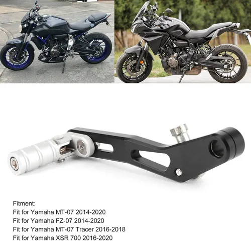 Vista 6 de KIMISS Palanca de cambio de marchas, palanca de cambios de motocicleta, pedal de cambio de repuesto para MT-07/FZ-07/XSR 700/MT-07 Tracer