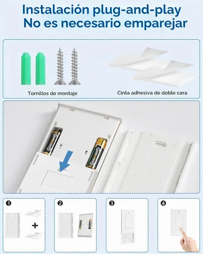 Vista 6 de Salida de Control Remoto, Interruptor de Luz Inalámbrico WILAWELS, Interruptores de Luz Remotos Desmontables, Interruptor de Salida Remoto