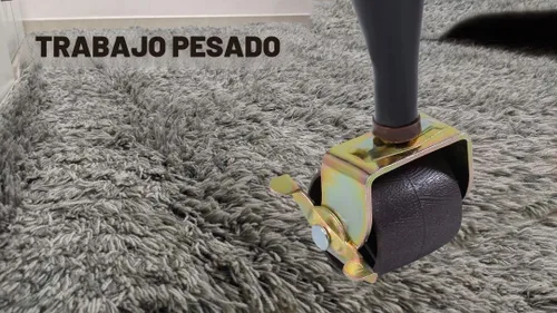 Vista 3 de Ruedas de marco de cama resistentes con vástago de metal, rodillos con funda de enchufe, juego de 4 bloqueos
