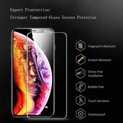 Vista 8 de Funda de teléfono para Umidigi Bison 2 Pro (6.5 pulgadas) con 1 protector de pantalla de vidrio templado, funda de silicona suave negra anticaída