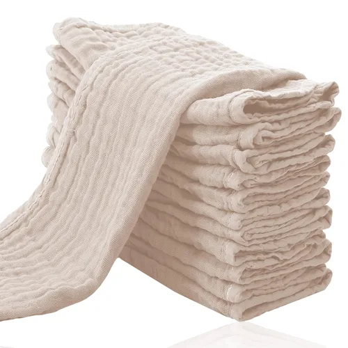 Vista 36 de Cute Castle Paquete de 24 paños de muselina para bebé, 100% algodón, ultra absorbentes, grandes, 20 x 10 pulgadas, trapos de leche súper Aguamarina
