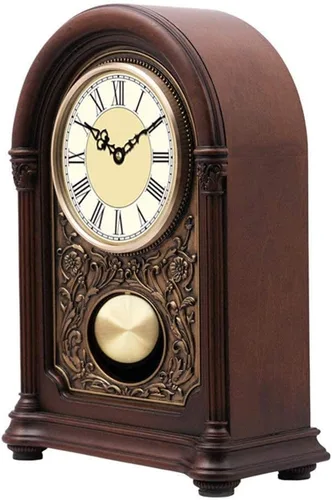 Vista 2 de Relojes de repisa, Reloj de escritorio de madera maciza muebles adornos de mesa reloj de mesa sala de estar europeo reloj de escritorio silencio
