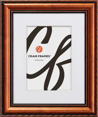 Vista 9 de Craig Frames Victoria, Marco de fotos de bronce adornado de 5 x 7 pulgadas con paspartú para mostrar una foto de 4 x 6 pulgadas
