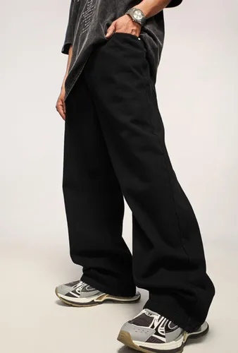 Vista 2 de Jeans holgados para hombres y mujeres, pantalones clásicos de patinadora Y2K, pantalones lisos 2023, jeans casuales de pierna ancha, pantalones