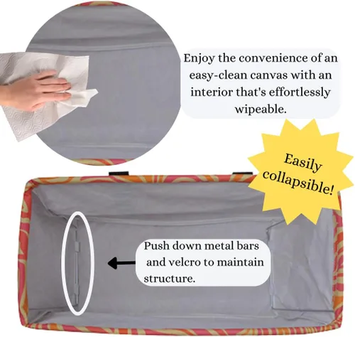 Vista 108 de NGIL Bolsa de comestibles reutilizable extra grande plegable de gran tamaño para comestibles, almacenamiento, picnic, playa, Estampado
