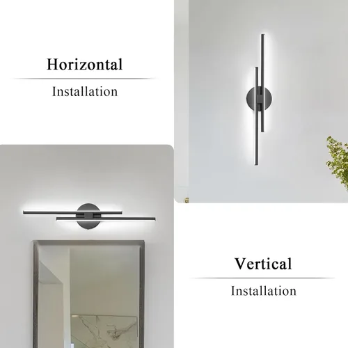 Vista 2 de EDISLIVE Moderna lámpara LED regulable para tocador, accesorios de iluminación de pared para tocador de baño, accesorios de iluminación para espejo