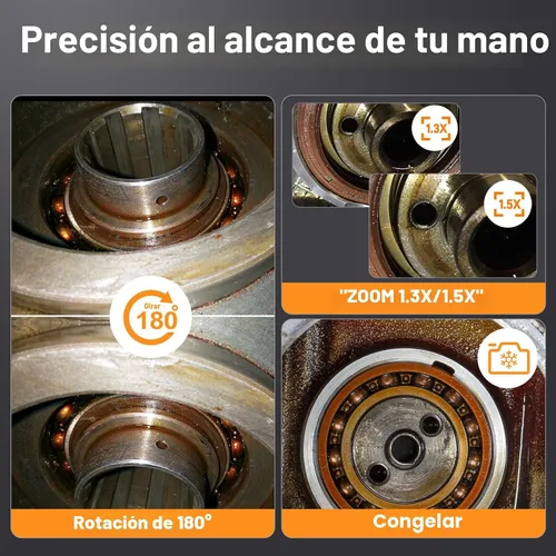 Vista 3 de Teslong Cámara de boroscopio con luz para pared de fontanería mecánica