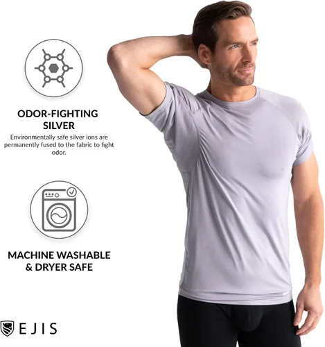 Vista 4 de Ejis Sudor Defense Undershirt Cuello Redondo A Prueba de Sudor en las Axilas Micro Modal