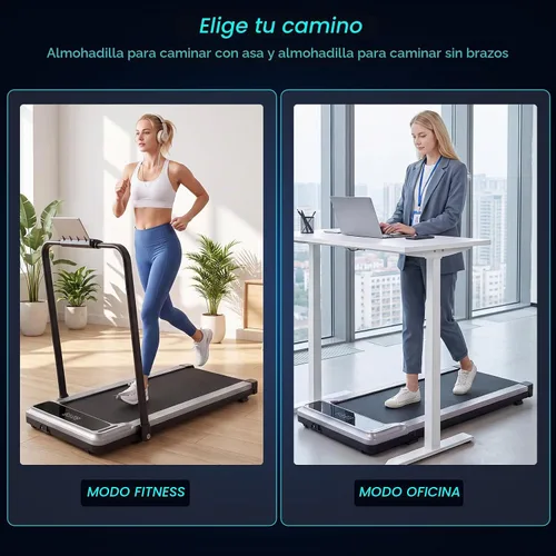 Vista 7 de NEWBULIG Caminadoras para el hogar con manillar portátil pequeño
