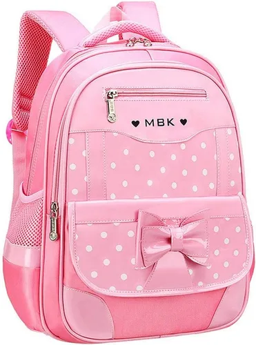 Vista 26 de Juego de 2 mochilas escolares con lazos para niñas y estudiantes, diseño de princesa para escuela primaria, 2pcs Negro-s, 2Pcs BagSet S