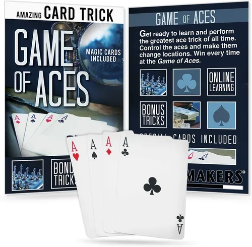 Vista 2 de Magic Makers Aces Card Trick Juego de Ases con Tarjetas Especiales de Bicicleta