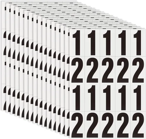 Vista 7 de Números adhesivos de 1.5 pulgadas para buzón, números de casa, adhesivo reflectante de números, calcomanías de buzón, número de dirección