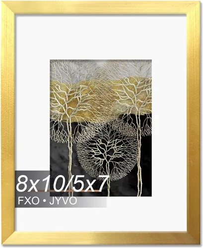 Vista 74 de Fxojyvo Marco de Fotos de 4x6, Muestra Foto de 3.5x5 con Paspartú o 4 x 6 Sin Paspartú, Liviano y de Alta Transparencia Marco de 4 por 6 para Pared