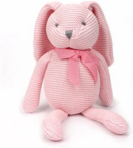Vista 13 de FLUFFYFUN Oso de peluche azul 100% algodón orgánico de 6.5 pulgadas, animales de peluche para recién nacido Oso Azul