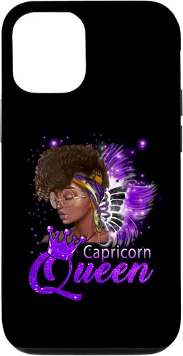 Vista 11 de iPhone 11 Purple Capricornio Queen African American Woman Dec Jan Case