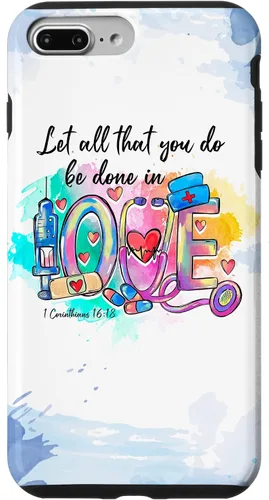 Vista 12 de Let All That You Do Be Done in Love CNA Nurse Life Nursing Case for iPhone 17