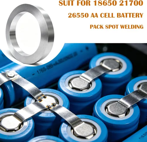 Vista 3 de Tiras de níquel, pestañas de níquel de 32.8 ft* 0.006 in x 0.315 in para 18650 21700 26650 AA Cell Battery Pack soldadura por puntos y soldadura, 1